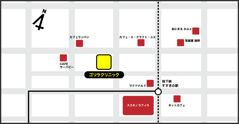 新札幌院の周辺スポット地図