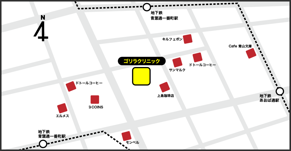 仙台院の周辺スポット地図