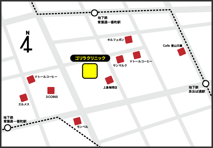 仙台院の周辺スポット地図